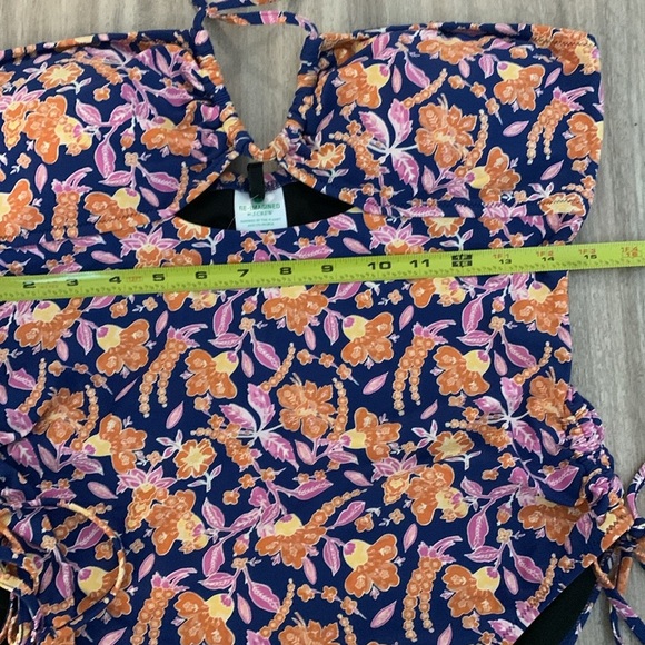 J. Crew Halter cutout one-piece in painted block print Floral Cutout New Size 14 - Picture 11 of 11